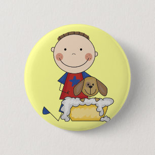 Badge Rond 5 Cm T-shirts et cadeaux de lavage de chien de garçon