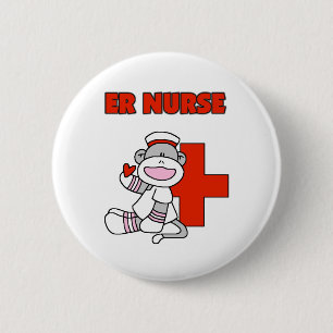 Badge Rond 5 Cm T-shirts et cadeaux de l'infirmière de singe de ch