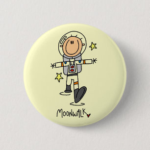 Badge Rond 5 Cm T-shirts et cadeaux de marche lunaire d'astronaute