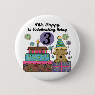 Badge Rond 5 Cm T-shirts et cadeaux de marionnettes 3e anniversair