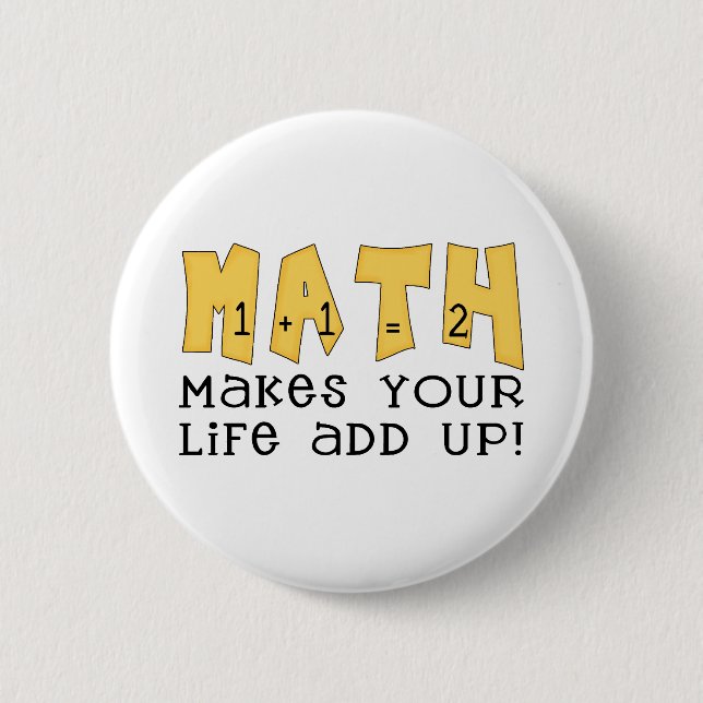 Badge Rond 5 Cm T-shirts et cadeaux de maths (Devant)