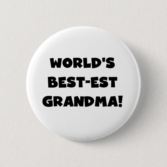 Badge Rond 5 Cm T-shirts et cadeaux de noir de grand-maman du (Devant)