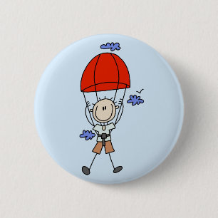 Badge Rond 5 Cm T-shirts et Cadeaux de Parachutiste en Bonhomme Al