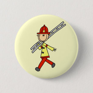 Badge Rond 5 Cm T-shirts et cadeaux de pompier avec échelle
