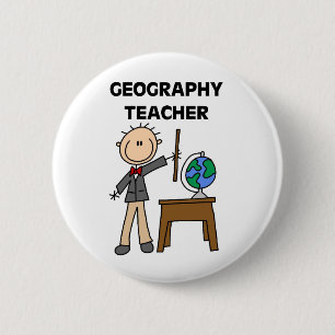Badge Rond 5 Cm T-shirts et cadeaux de PROFESSEUR de GÉOGRAPHIE