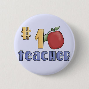 Badge Rond 5 Cm T-shirts et cadeaux de professeur du numéro un
