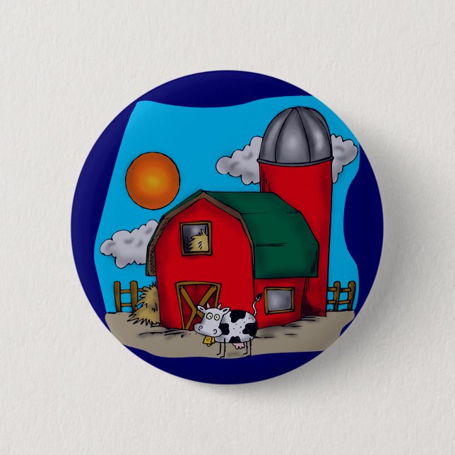 Badge Rond 5 Cm T-shirts et cadeaux de vache à enfants (Devant)