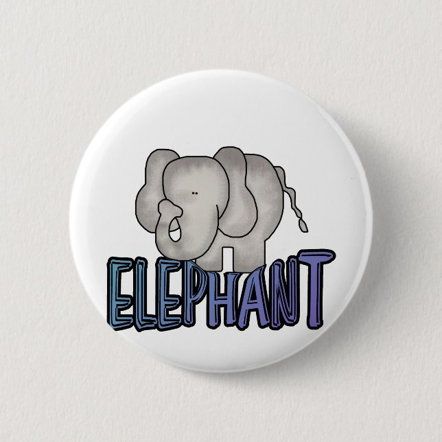 Badge Rond 5 Cm T-shirts et cadeaux d'éléphant (Devant)