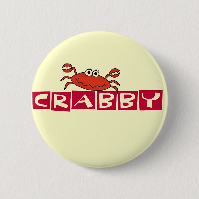Badge Rond 5 Cm T-shirts et cadeaux désagréables de crabe (Devant)