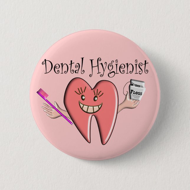 Badge Rond 5 Cm T-shirts et cadeaux d'hygiéniste dentaire (Devant)
