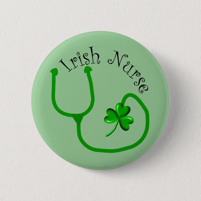 Badge Rond 5 Cm T-shirts et cadeaux d'infirmière d'Irlandais (Devant)