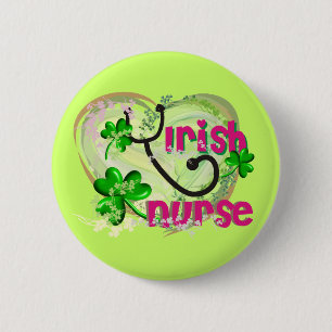 Badge Rond 5 Cm T-shirts et cadeaux d'infirmière d'Irlandais