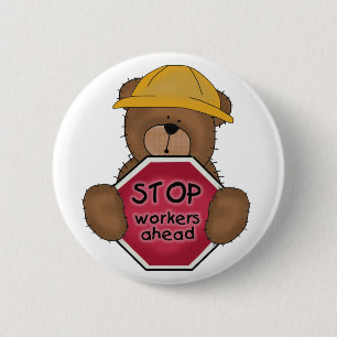 Badge Rond 5 Cm T-shirts et cadeaux d'ours de construction