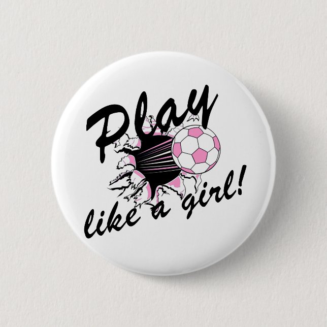 Badge Rond 5 Cm T-shirts et cadeaux du football des filles (Devant)