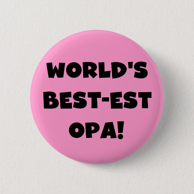 Badge Rond 5 Cm T-shirts et cadeaux du meilleur opa Black Text au  (Devant)