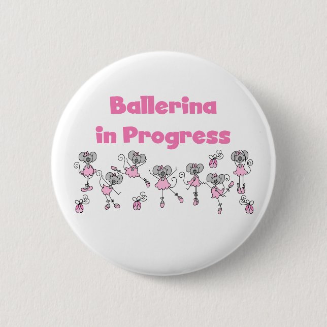 Badge Rond 5 Cm T-shirts et cadeaux en cours de ballerine (Devant)