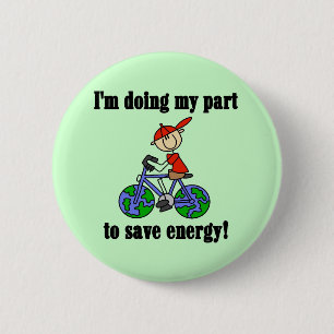 Badge Rond 5 Cm T-shirts et Cadeaux Environnementaux Économiseurs 
