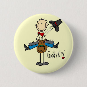 Badge Rond 5 Cm T-shirts et cadeaux Giddy Up Cowboy