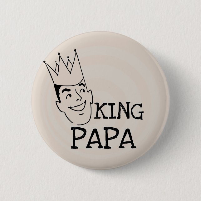 Badge Rond 5 Cm T-shirts et cadeaux King Papa (Devant)