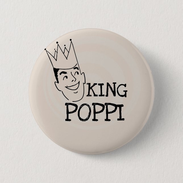 Badge Rond 5 Cm T-shirts et cadeaux King Poppi (Devant)