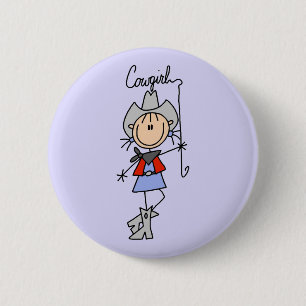 Badge Rond 5 Cm T-shirts et cadeaux Lasso Cowgirl