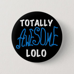 Badge Rond 5 Cm T-shirts et cadeaux Lolo bleu absolument géniaux