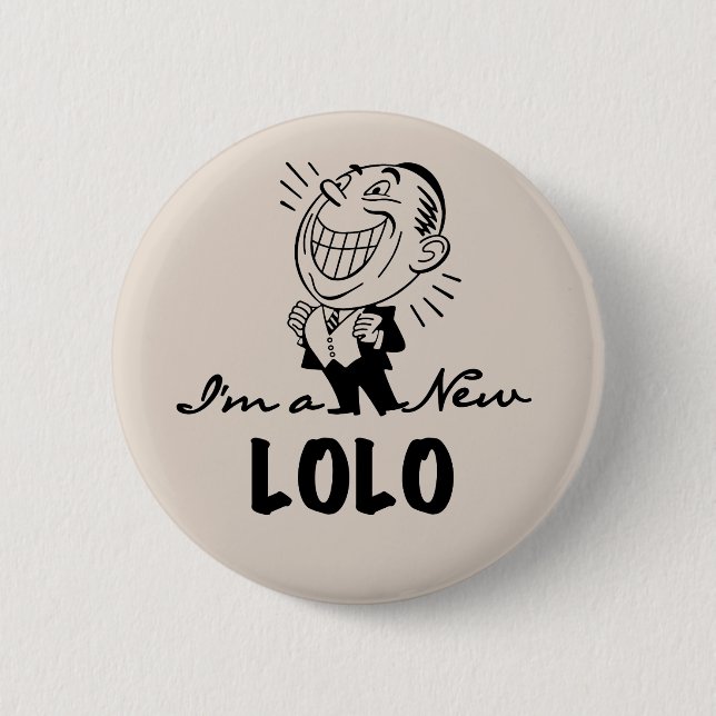 Badge Rond 5 Cm T-shirts et cadeaux Lolo neufs souriants (Devant)