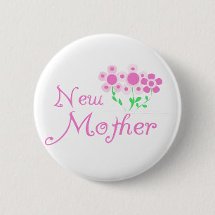 Badge Rond 5 Cm T-shirts et cadeaux Mère Fleurs Roses