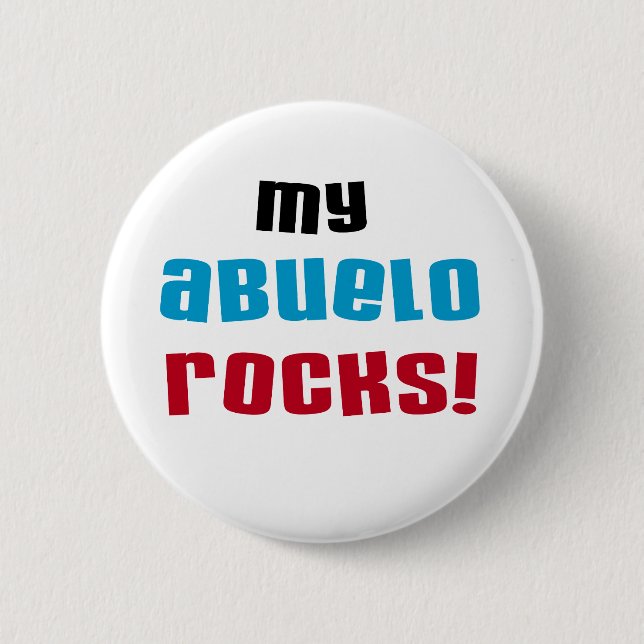Badge Rond 5 Cm T-shirts et cadeaux My Abuelo Rocks (Devant)