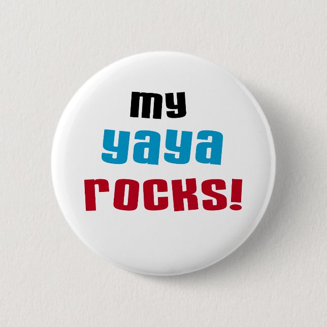 Badge Rond 5 Cm T-shirts et cadeaux My Yaya Rocks (Devant)