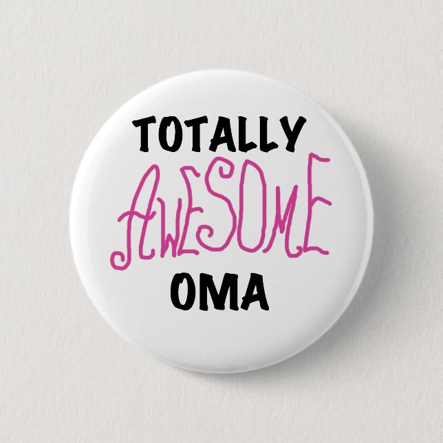 Badge Rond 5 Cm T-shirts et cadeaux Oma Pink absolument géniaux (Devant)