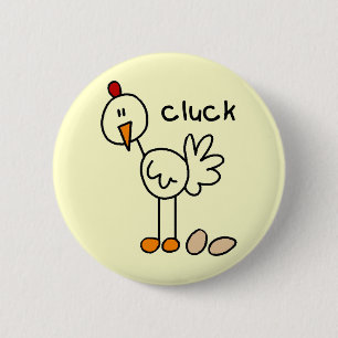 Badge Rond 5 Cm T-shirts et cadeaux Poule dit Cocot