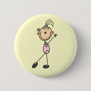 Badge Rond 5 Cm T-shirts et Cadeaux pour Fille Gymnaste en Personn