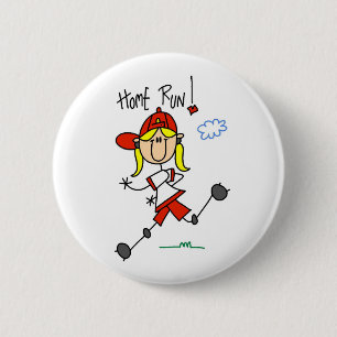 Badge Rond 5 Cm T-shirts et cadeaux pour filles de softball Home R