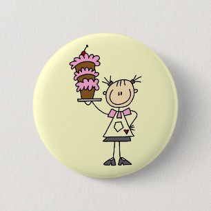 Badge Rond 5 Cm T-shirts et Cadeaux pour la Cuisinière à Figurines