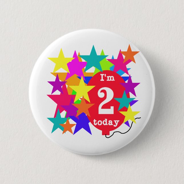 Badge Rond 5 Cm T-shirts et cadeaux pour le 2e anniversaire des ét (Devant)