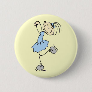 Badge Rond 5 Cm T-shirts et cadeaux pour patineuse artistique en r