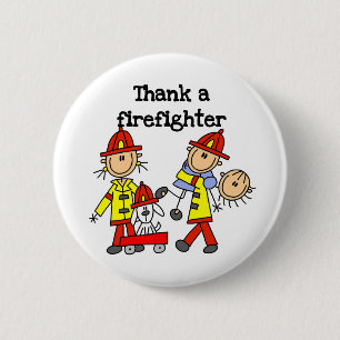 Badge Rond 5 Cm T-shirts et cadeaux pour remercier un pompier