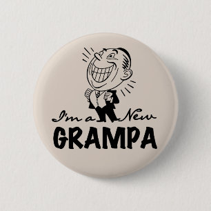 Badge Rond 5 Cm T-shirts et cadeaux souriants New Grampa