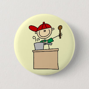 Badge Rond 5 Cm T-shirts et cadeaux Stick Figure Cook homme