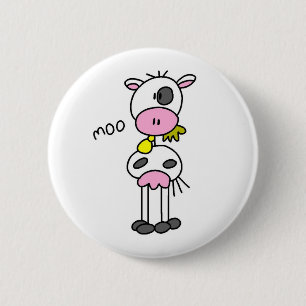Badge Rond 5 Cm T-shirts et cadeaux vache en bâtonnets