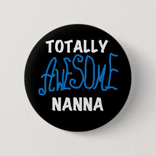 Badge Rond 5 Cm T-shirts Nanna Blue et GIfts absolument géniaux