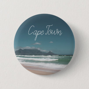 Badge Rond 5 Cm Table Mountain Océan Le Cap