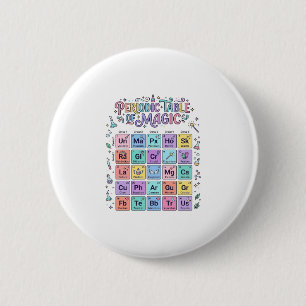 Badge Rond 5 Cm Table périodique licorne de magie Cadeau mignon te