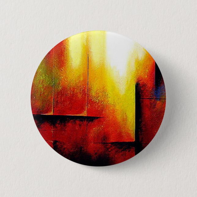 Badge Rond 5 Cm Tableau Abstrait de Hizli (Devant)
