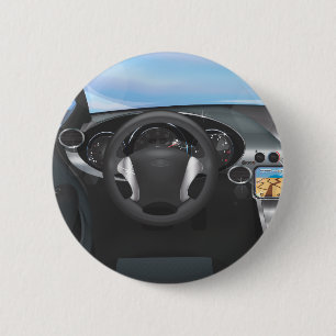 Badge Rond 5 Cm Tableau de bord de voiture de sport