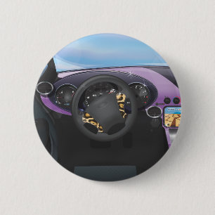 Badge Rond 5 Cm Tableau de bord de voiture de sport