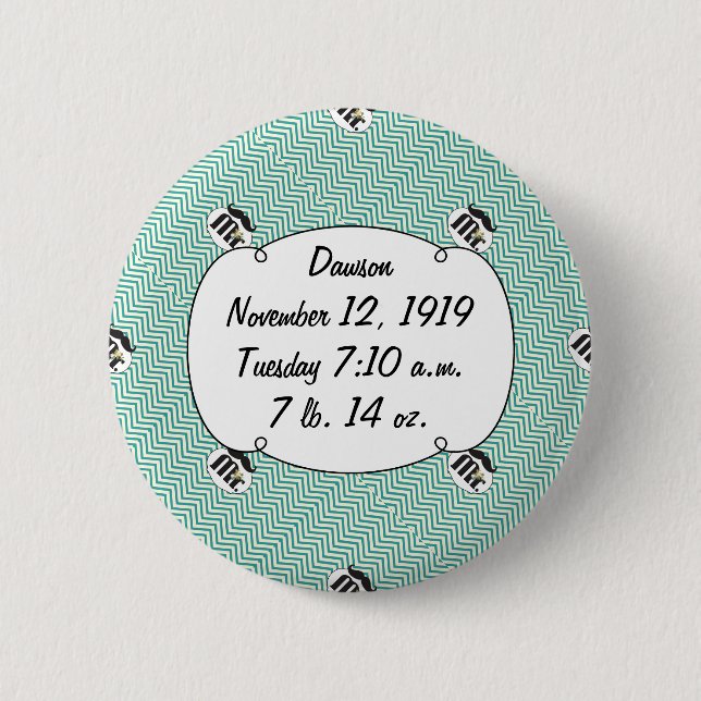 Badge Rond 5 Cm Tableau M. Jaune et vert (Devant)