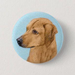 Badge Rond 5 Cm Tableau Rhodesian Ridgeback - Art Chien original