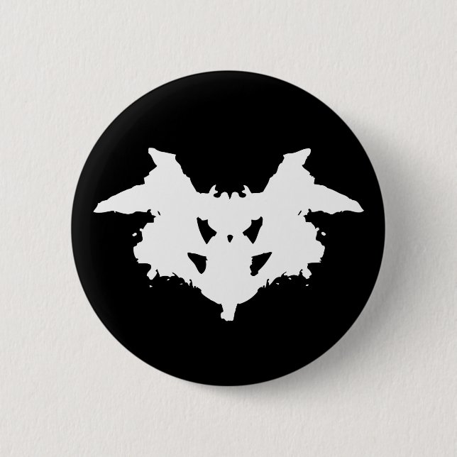 Badge Rond 5 Cm Tache d'encre de Rorschach (Devant)